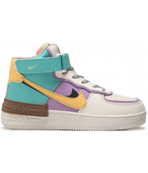 Nike Air Force 1 Shadow High Purple Blue зимние