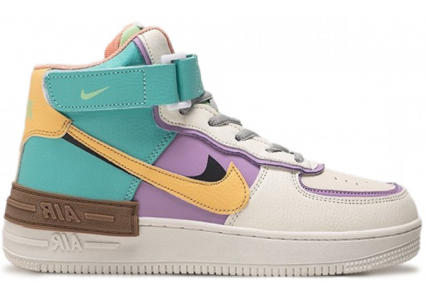 Nike Air Force 1 Shadow High Purple Blue зимние