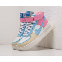 Nike Air Force 1 Shadow High Blue Pink зимние