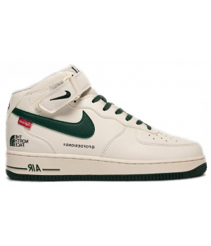 Nike Air Force 1 Mid x Supreme x The North Face White Green