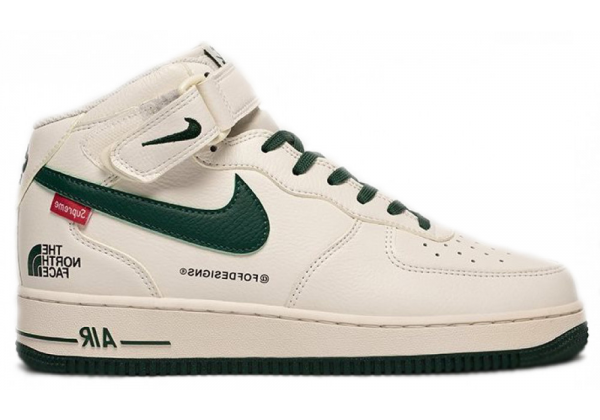 Nike Air Force 1 Mid x Supreme x The North Face White Green