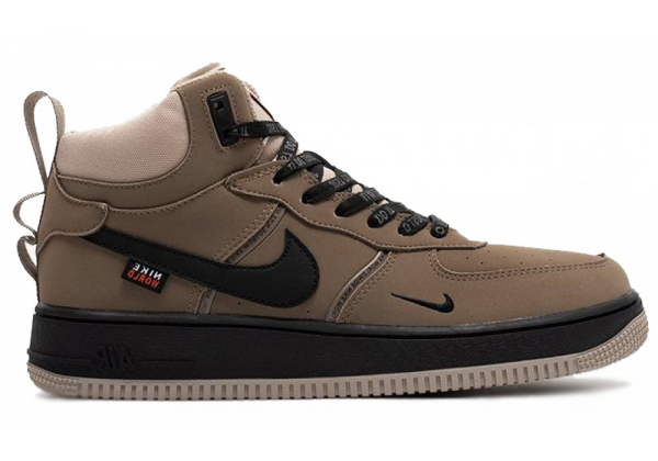 Nike Air Force 1 Mid Light Brown Black