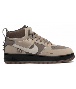 Nike Air Force 1 Mid Beige Brown Black