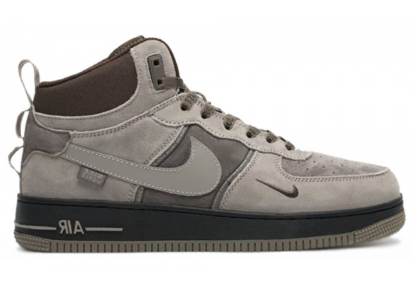 Кроссовки Nike Air Force 1 Mid Grey Brown Black