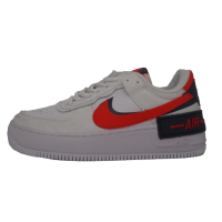 Кроссовки Nike Air Force 1 белые с красным лого