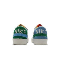 Кроссовки Nike Cortez белые с зелено-синим 