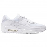 Nike Air Max 90 Leather Triple White белые