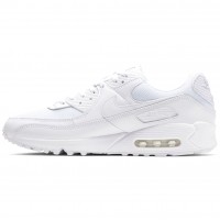 Nike Air Max 90 Leather Triple White белые