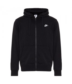 Толстовка Nike Sportswear Club Hoodie Full Zip черная