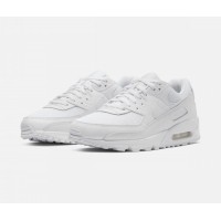 Nike Air Max 90 Leather Triple White белые