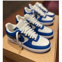 Nike Air Force 1 × Louis Vuitton синие с белым