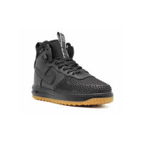 Кроссовки зимние Nike Lunar Force 1 Duckboot Fur черные с коричневым