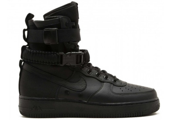 Кроссовки зимние Nike Air Force 1 SF High черные