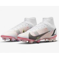 Кроссовки Nike Mercurial Superfly 8 Elite FG белые с розовым