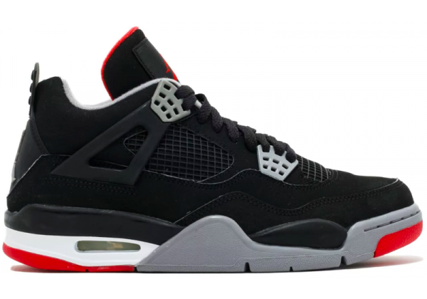 Кроссовки Nike Air Jordan 4 черный с серым