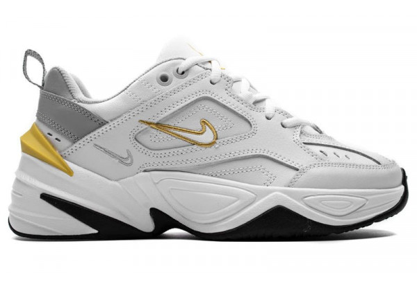 Кроссовки Nike M2K Tekno белые с золотым