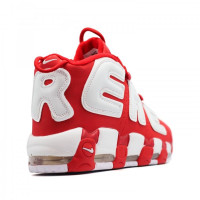 Кроссовки Nike Air More Uptempo Supreme красные с белым