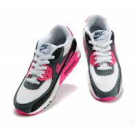 Кроссовки Nike Air Max 90 серые с розовым