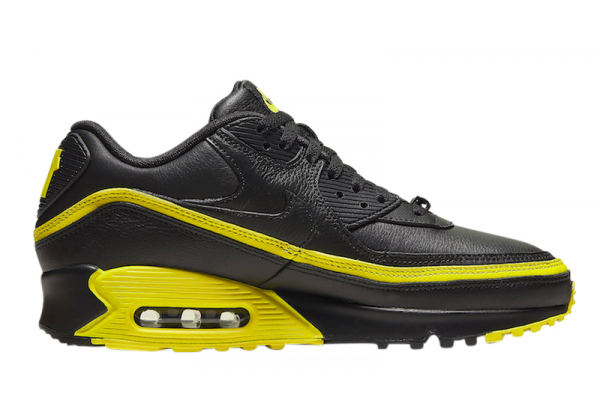 Кроссовки Nike Air Max 90 черные с желтым