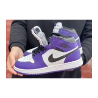 Кроссовки Nike Air Jordan 1 Mid SE Court Purple зимние