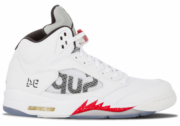 Nike Air Jordan 5 Retro x Supreme Red White