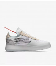Nike Air Force 1 x Off White бело-серые с бежевым