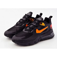 Кроссовки Nike Air Max 270 React черные с оранжевым