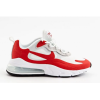 Кроссовки Nike Air Max 270 React белые с красным