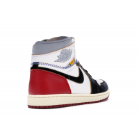 Кроссовки Air Jordan 1 Retro High Union Los Angeles черно-белые с красным