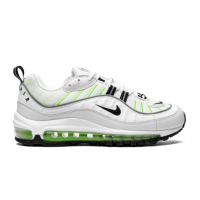 Кроссовки Nike Air Max 98 белые с зеленым