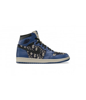 Dior X Nike Air Jordan 1 синие