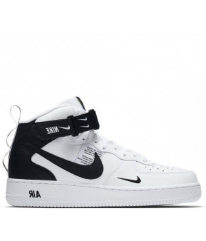 Nike Air Force 1 Mid с мехом White