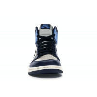 Nike кроссовки Air Jordan 1 Retro черно-синие 